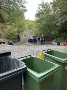 La mise à l'eau à Trélon, lors du World cleanup day
